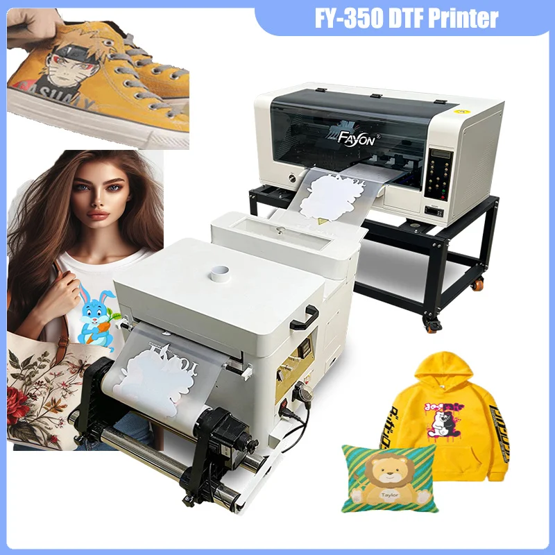 A3+ Size High Resolution Inkjet printing Machine Oven Commercial DTF Printer T-shirt Cotton Fabric 1440dpi Suit Any T-shirt