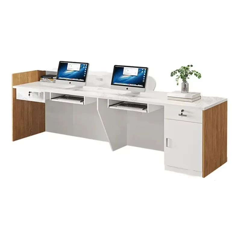 #Beauty Premium Reception Desk Glamour Unique Aesthetic Professional Bar Counter Modern Luxury Rezeption Commercial Furniture