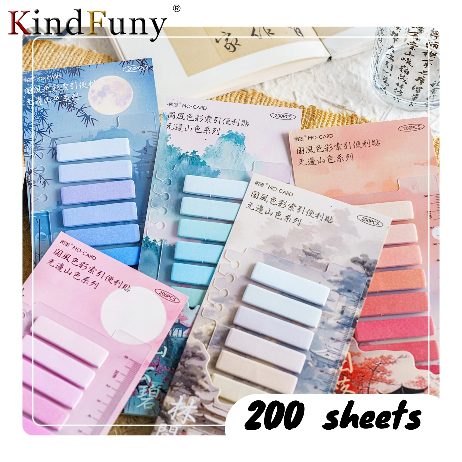 

200 Sheets Transparent Sticky Note Self-Adhesive BookMarker Annotation Reading Book Clear Tab Kawaii Cute Stationery