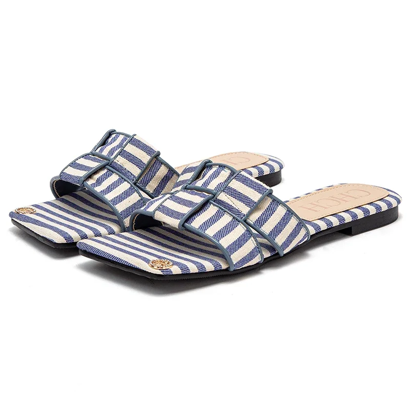 حذاء كلاسيكي للنساء ، نعال نسائية ، نعال رائجة ، تصميم محبب ، مخطط ، لون واحد ، ملابس نسائية ، مسطحة ، موضة ، جديدة #4