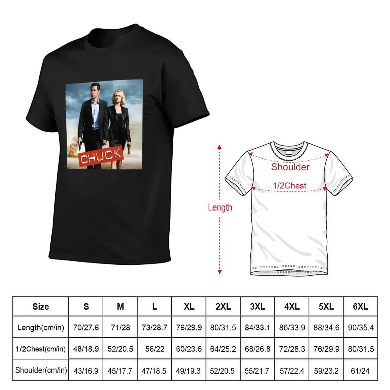 Chuck and Sarah T-Shirt shirts graphic tees graphics plus size clothes mens t shirts