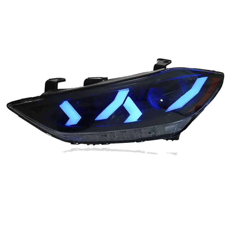 Lâmpada de cabeça para hyundai elantra led farol 2016-2021 faróis elantra drl sinal de volta feixe alto anjo olho lente do projetor