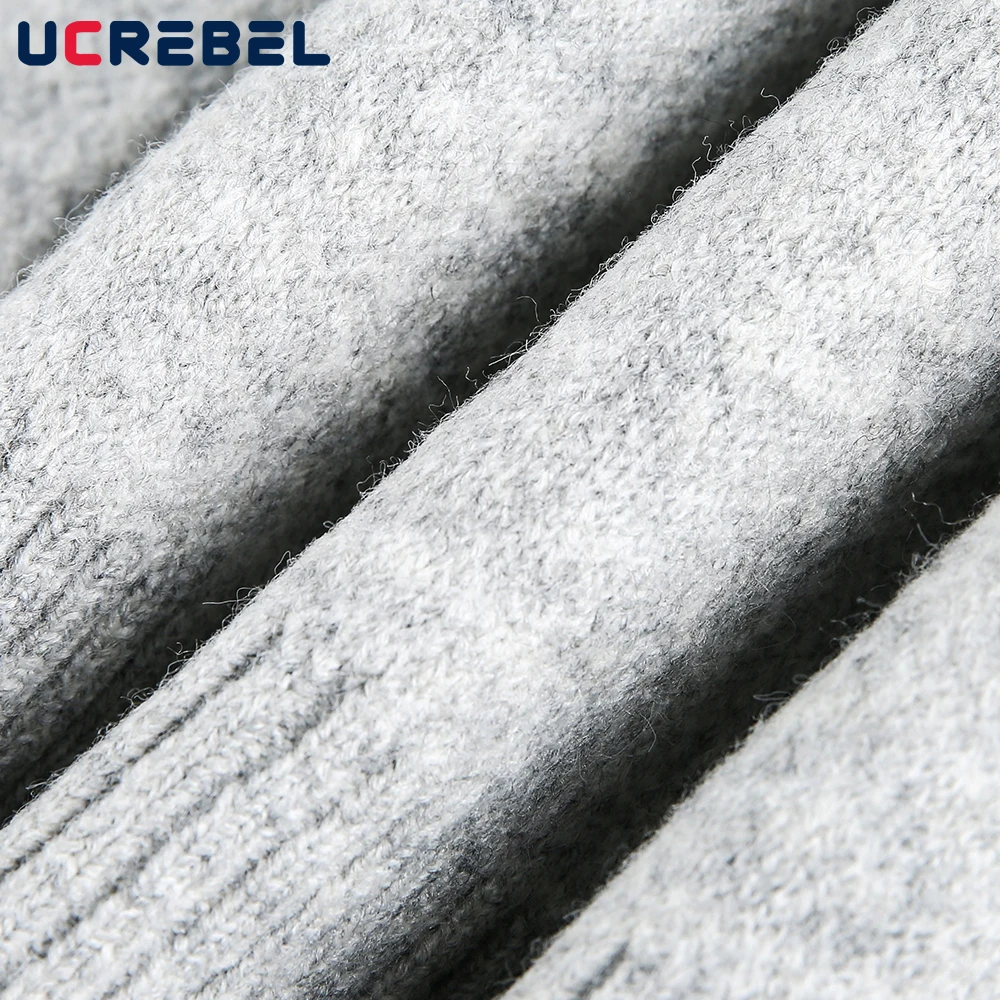 Maglione con cappuccio con tasca frontale Uomo Autunno Inverno Retro High Street Pullover lavorato a maglia a maniche lunghe con spalle scoperte allentate