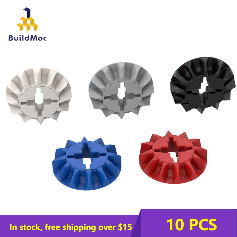 

10 PCS Bricks 6589 12 Tooth Gear Ring Outer Diameter 12.7 Ldd6589 Brick for Building Blocks Parts DIY Educational Parts Toys