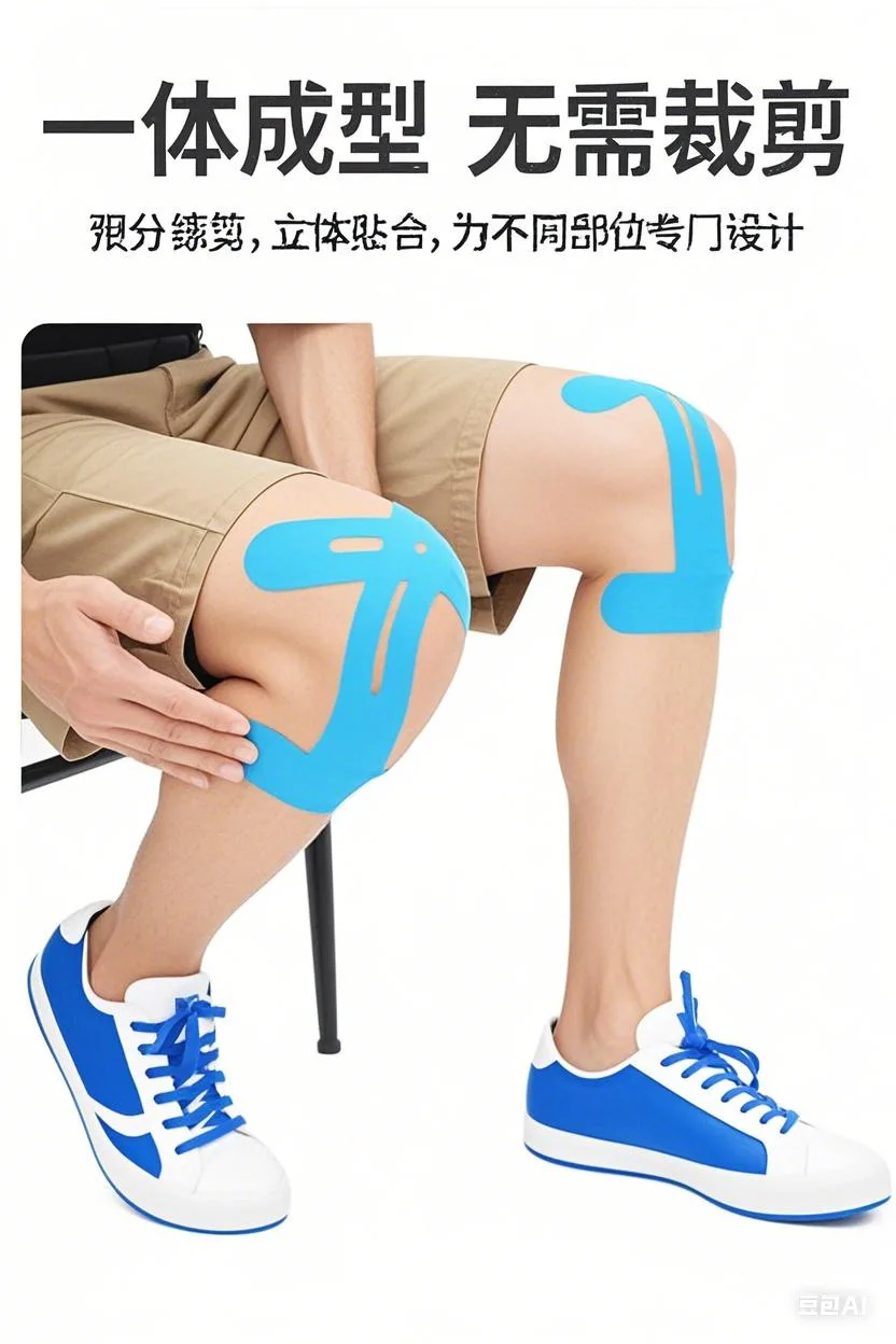 10 Stück vorgeschnittene Kniebandagen, Muskelbandagen – Marathon Sports spezialisierte Beinmuskel-Stützbandage für Sportler – Detail 11