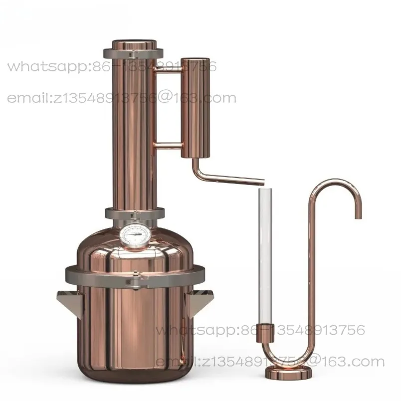 

Household 8L pure copper retro dual-purpose still essential oil hydrosol equipment brewer