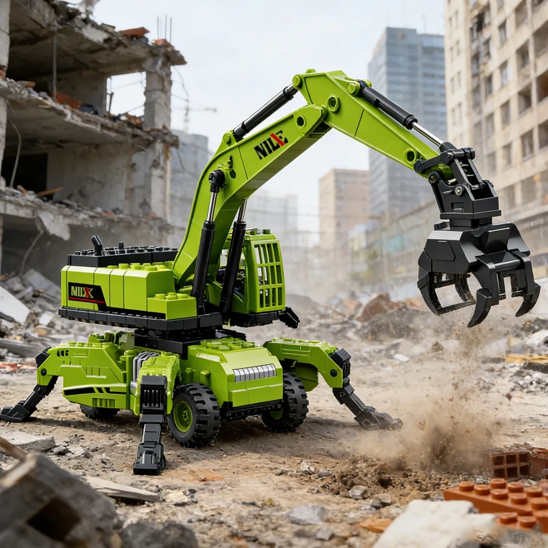 

Инерционная инерционная машинка-трансформер 1:50, модель экскаватора, детская игрушка для мальчиков, подарок на Рождество