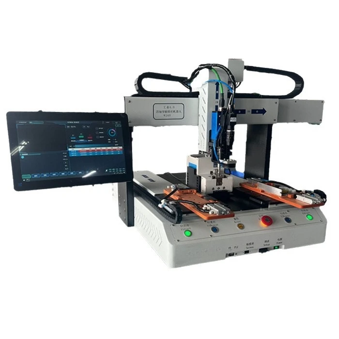 Six-axis PC automatic feeding screw machine MES upload data screw machine with PC vision