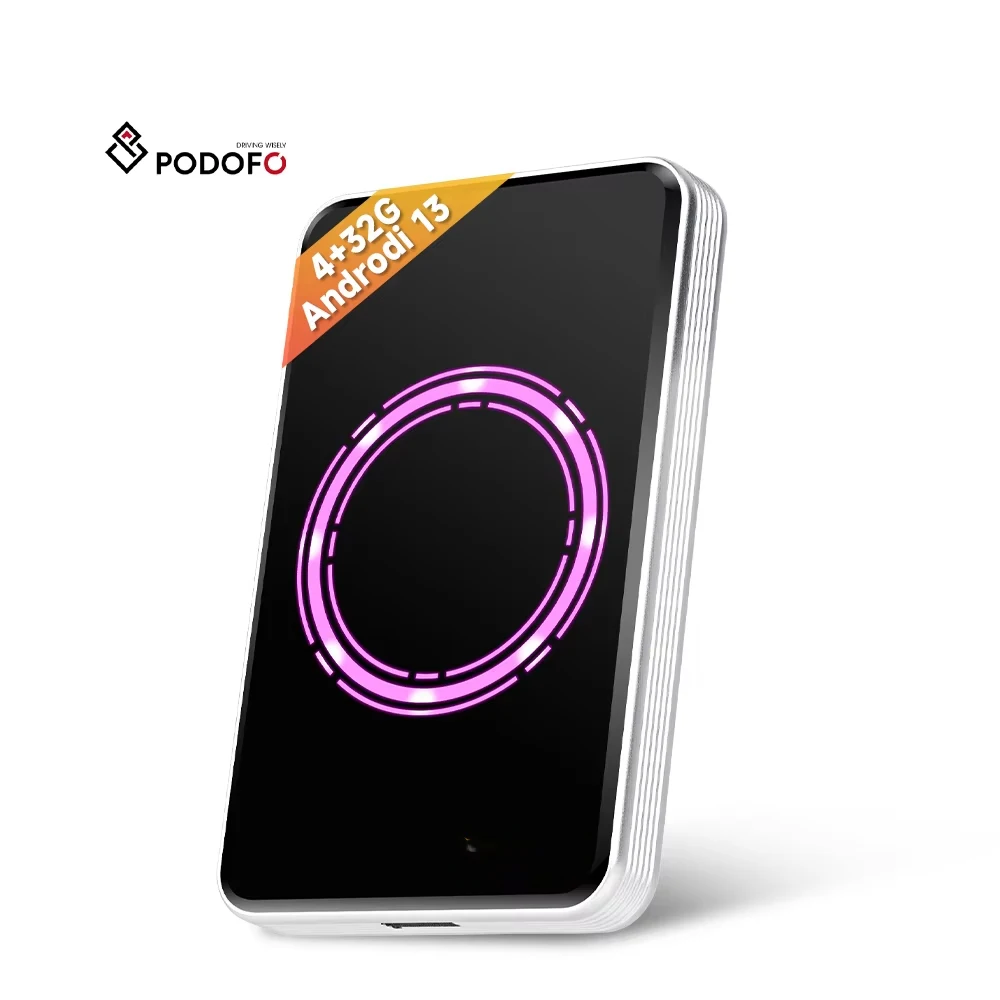 Podofo Android Carplay AI Box 4 Core 4+32G Wireless CarPlay Android Auto 3 In 1 Youtube WiFi BT Adapter USB Dongle