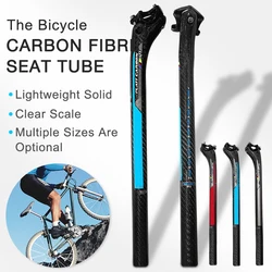 Carbon fiber seatpost smooth mountain bike/road bike 3k carbon material seatpost light seatpost 27.2/30.8/31.6mm 350/400mm