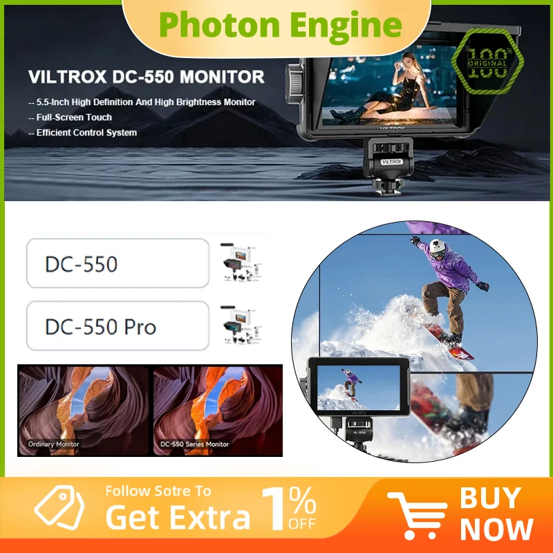 VILTROX 4K Profissional Monitors DC-550 Pro Portable Monitor 5.5
