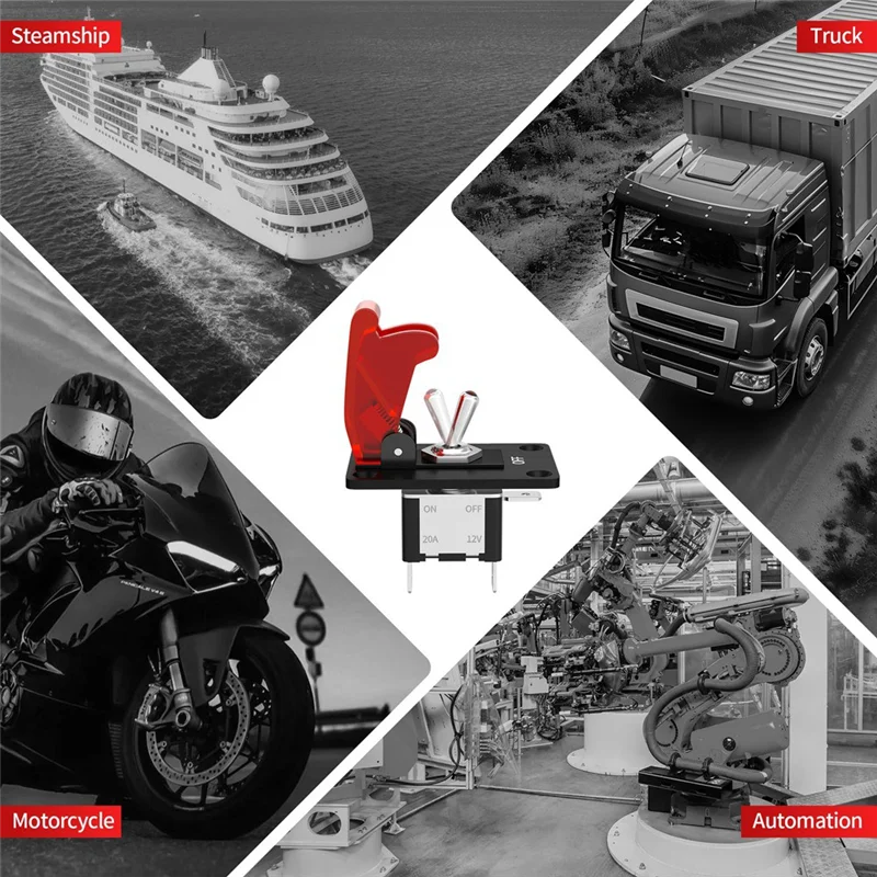 

A04G-Переключатель 12 В постоянного тока 20 А с подсветкой 3-контактный тумблер ВКЛ/ВЫКЛ SPST со светодиодной подсветкой и монтажной панелью