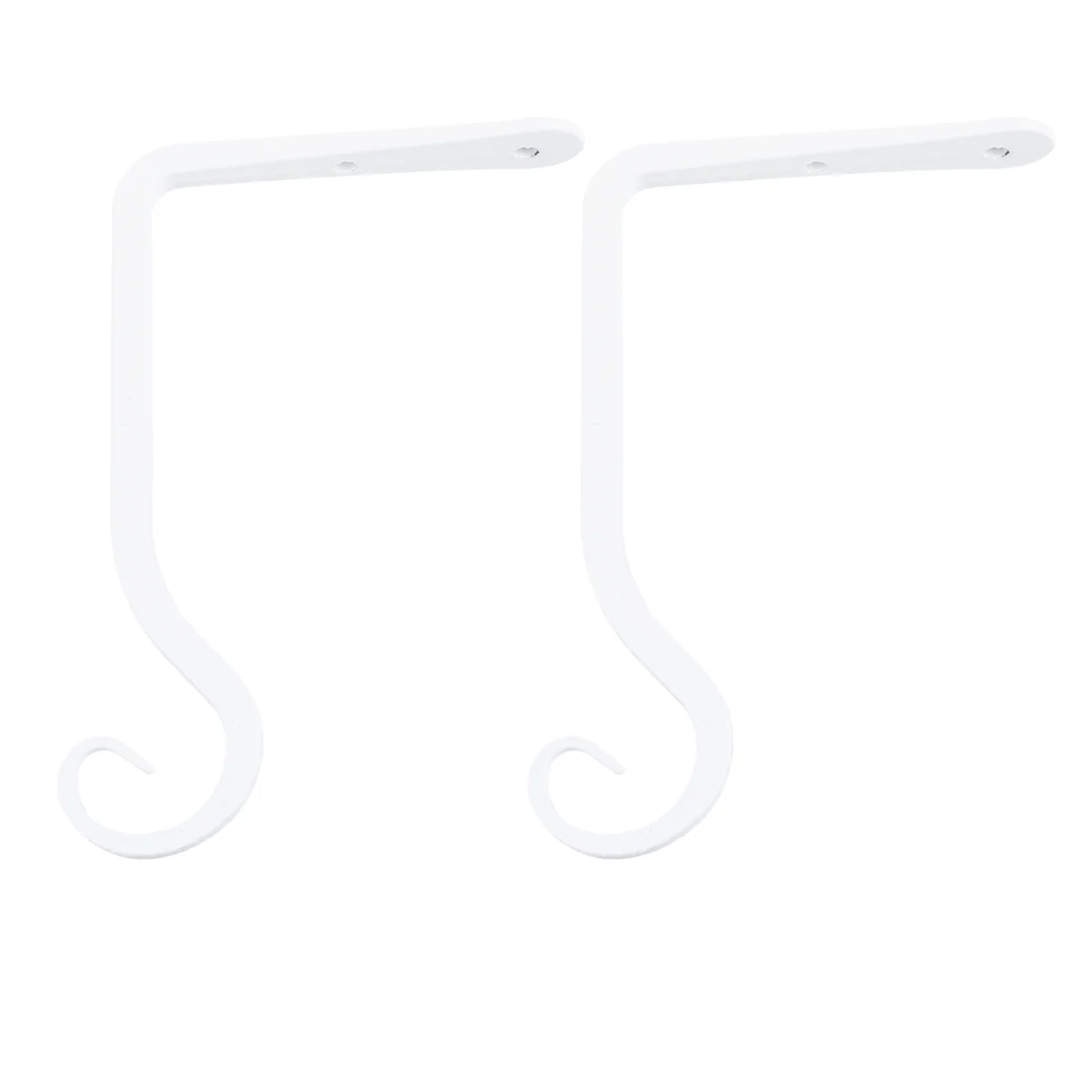 2pcs Flower Basket Peg Wall Mounted Hanging Hooks Curved Flower Pot Hook Flowerpot Clothes Hanger