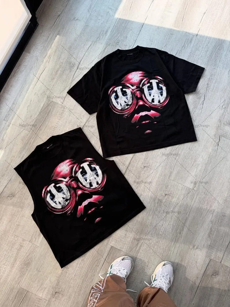 

Harajuku Y2K Retro Letter Clothing Gothpunk Fashion Oversized Short-sleeved Men American Street Hip-hop Casual Loose T-shirt