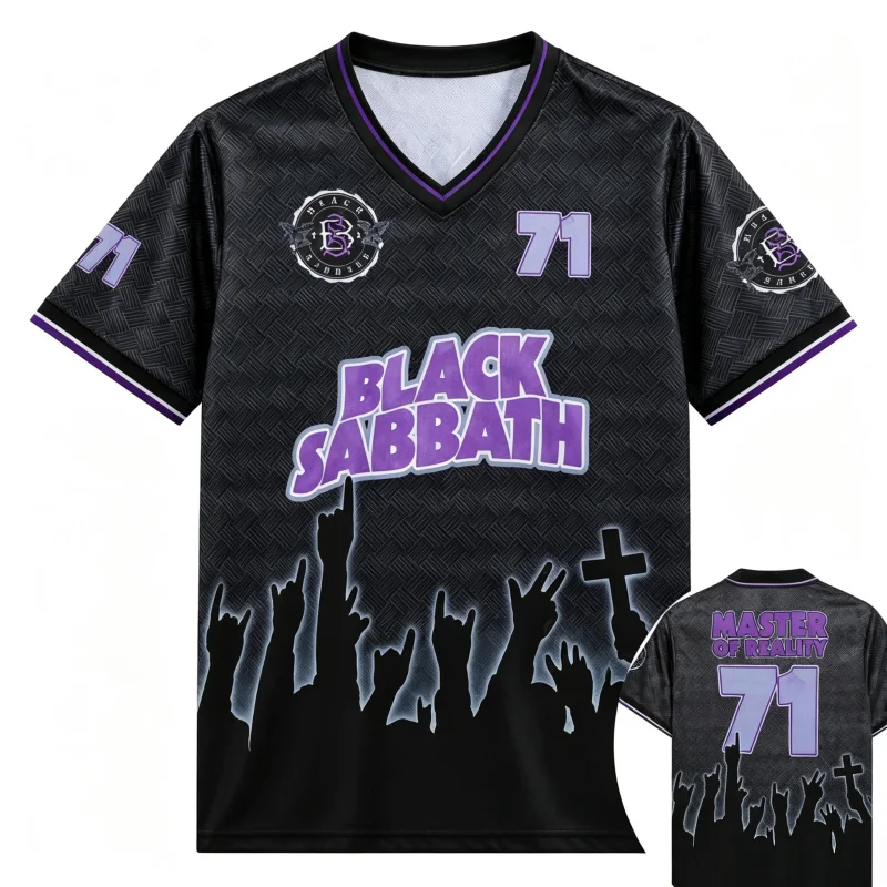 Retro Rock Concert Crowd V-neck Short Sleeved Jersey 3D Printed T-shirt Casual Street Wear Hip-hop Sports Style Family Kids Tees