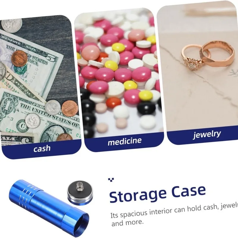 Large Capacity Hidden Storage Flashlight Hidden Money Jewelry And Other Valuables Multi-color Security Storage Container Battery