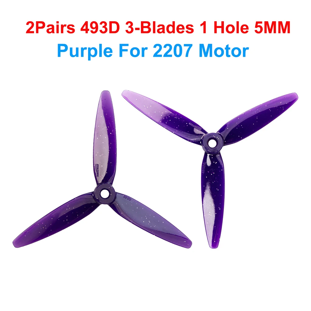 Gemfan 10 Paar (10CW + 10CCW) 353D 1,5 mm 3 Loch 3,5 Zoll 1404 4600KV/ 493D 4,9 Zoll 2207 2050KV Propeller für 3D Freestyle Drone – Detail 9