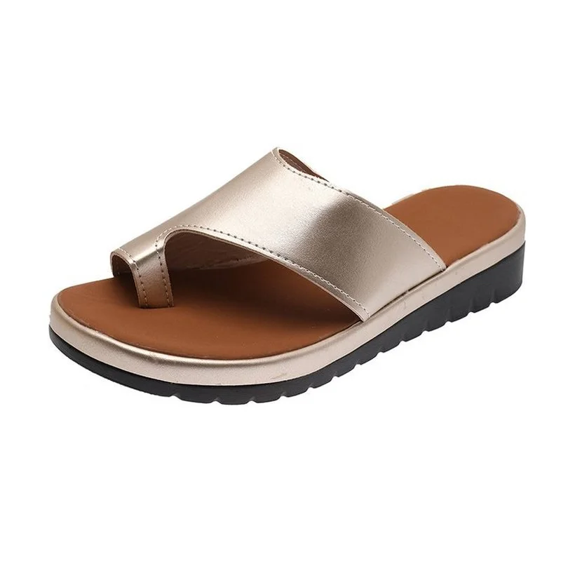 Women Slippers New Summer Leather Flip Flop Platform Slippers Casual Outdoor Beach Sandals Female Shoes Home Open Toe Slides