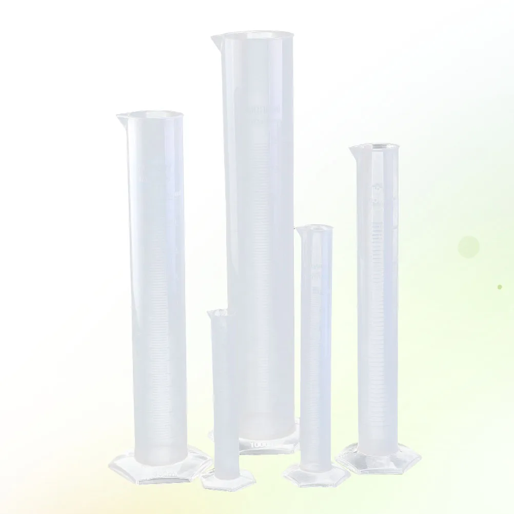 

5 Pcs Graduated Measuring Supplies Test Tube Laboratory Cylinder with Base