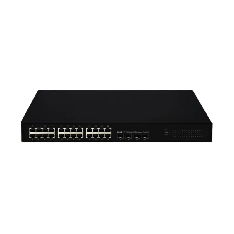 

L2 Managed Ethernet Switch: 24x10/100/1000M RJ45 Ports + 4x1G SFP Ports , Network Switch Support VLAN, STP/RSTP,Port Mirroring