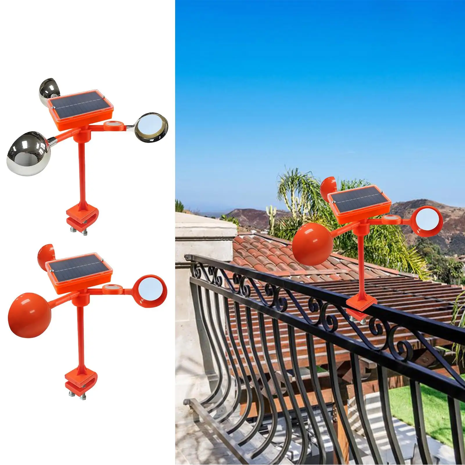 

Solar Bird Repeller Solar Powered 3In1 Bird Repeller Rooftop Pigeon Repeller 360 Degree Rotating Solar Powered Pigeon Repeller