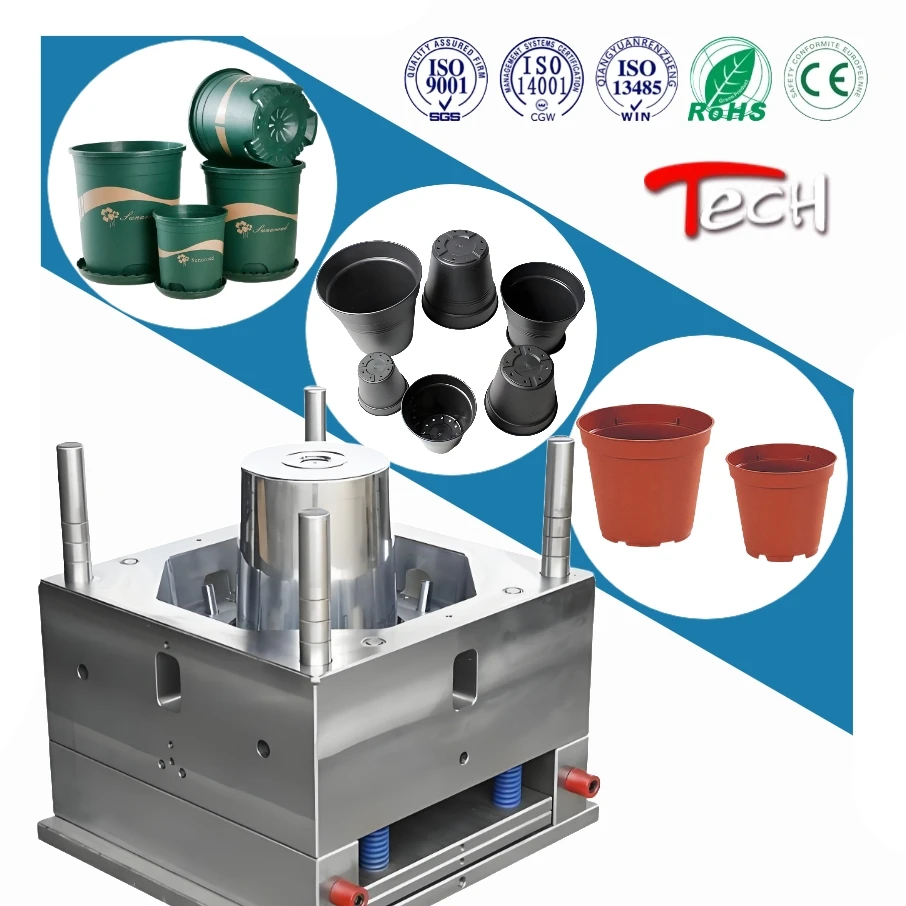 Professional manufacturer plastic flower pot injection mold flower pot gardening mold