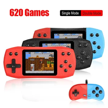 Rétro Console De Jeu Vidéo Construit en 620 Classique Jeux Portable Lecteur De Jeu Rechargeable Console AV Sortie