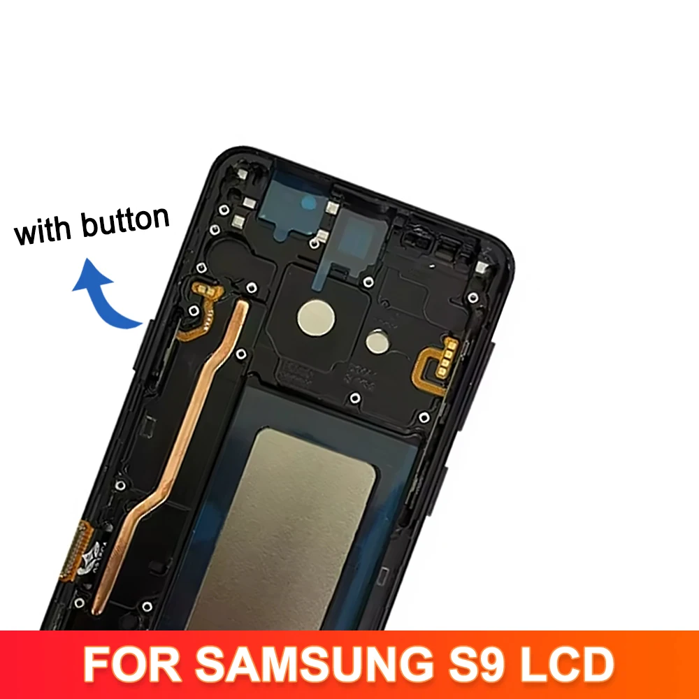 Pantalla 100% probada para Samsung Galaxy S9, montaje de pantalla táctil LCD, digitalizador SM-G960FD S9 G960, pantalla con marco de repuesto