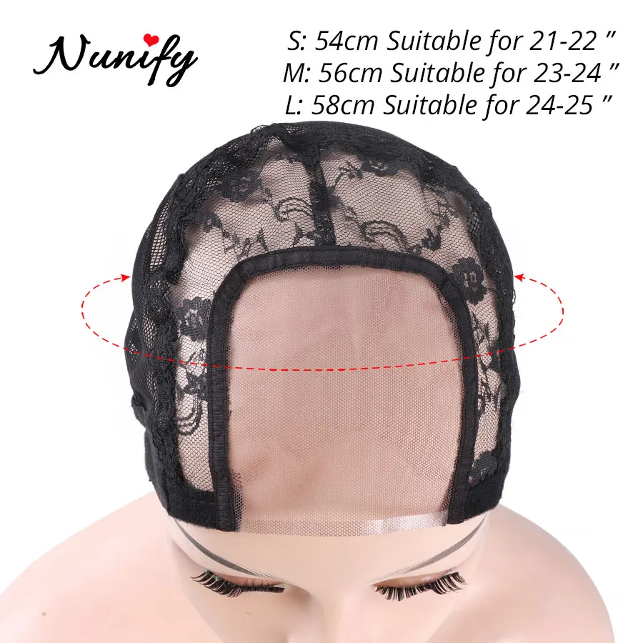 3.5X3.5 Inch U Part Wig Cap For Making Lace Wigs Ventilating Weave Cap Hd Lace Hairnet S L M Three Size Diy Wig Making Tools