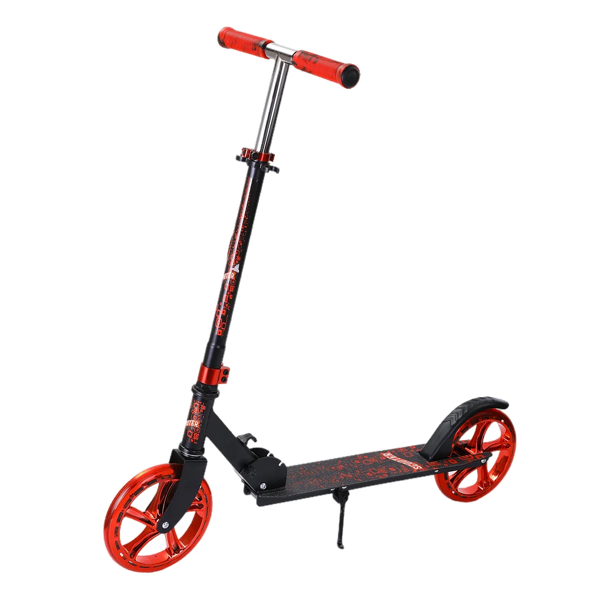 

STLF Comfortable Kick Scooter for Adults Height Adjustable and Foldable with Suspension Foot Scooter