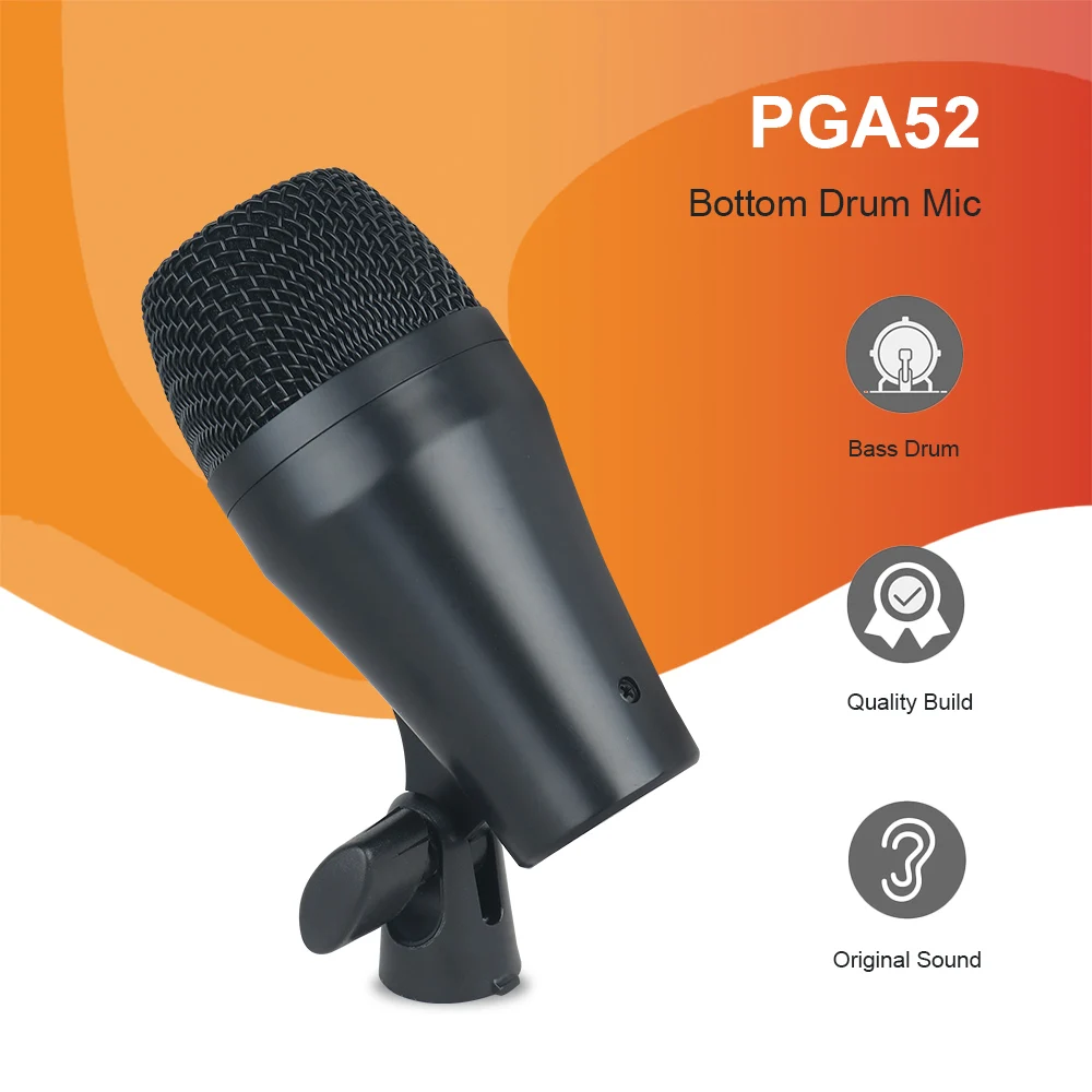 PGA DMK7-2 Seven Pack Drum Microphone for High-quality Indoor Recording and Outdoor Performances