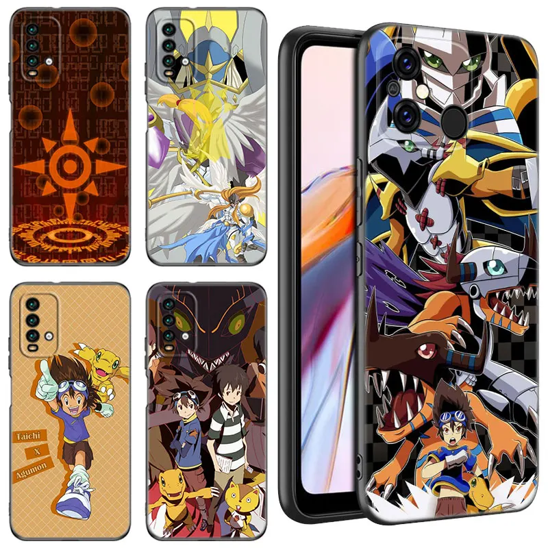 Digital Monster Digimon Phone Case For Xiaomi Redmi 11 Prime 11A 12C 13C A1 A2 Plus 12 4G 10 5G 8A 9A 10A 9C 10C 9i 12R Note 9T