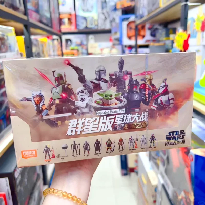 

Новая оригинальная фигурка Blokees Star Wars Blind Box Star Edition, версия 01, Mandalorian Bounty Trip, сборная модель, игрушки, подарок