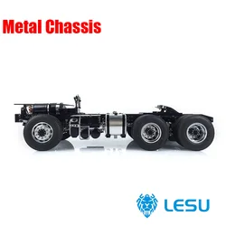 LESU 6*6 metalowe podwozie Highline 1851 3363 1/14 RC Model ciężarówki 540 silnik DIY zabawki na zewnątrz TH15104