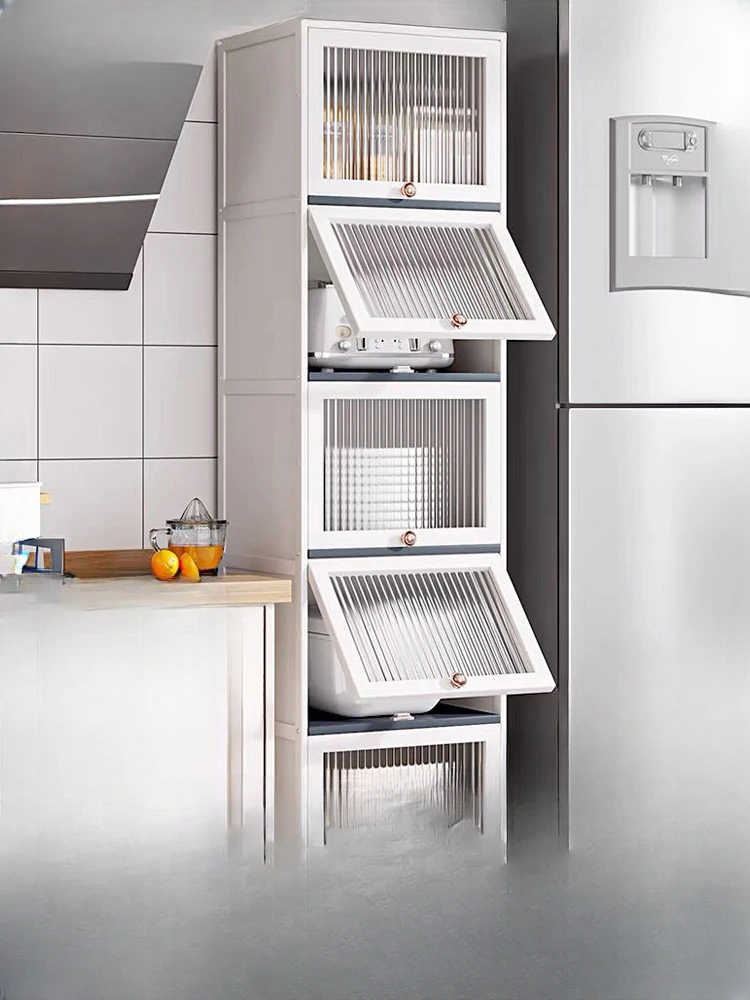 

Floor-to-ceiling, multi-layer, narrow door, dust-proof, household crevice storage cabinet, pot, refrigerator, storage cabinet