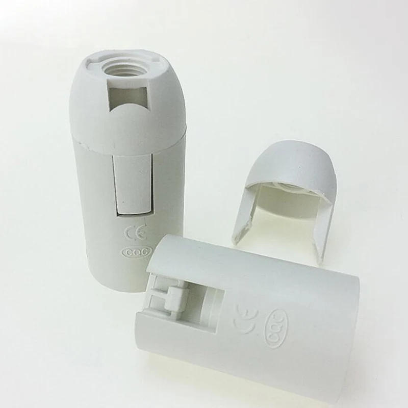 1PCS E24 Light Bulb Lamp base Holder Pendant light Socket Lampshade 220V 110v Cap Socket White/Black for led Ceiling Light E2