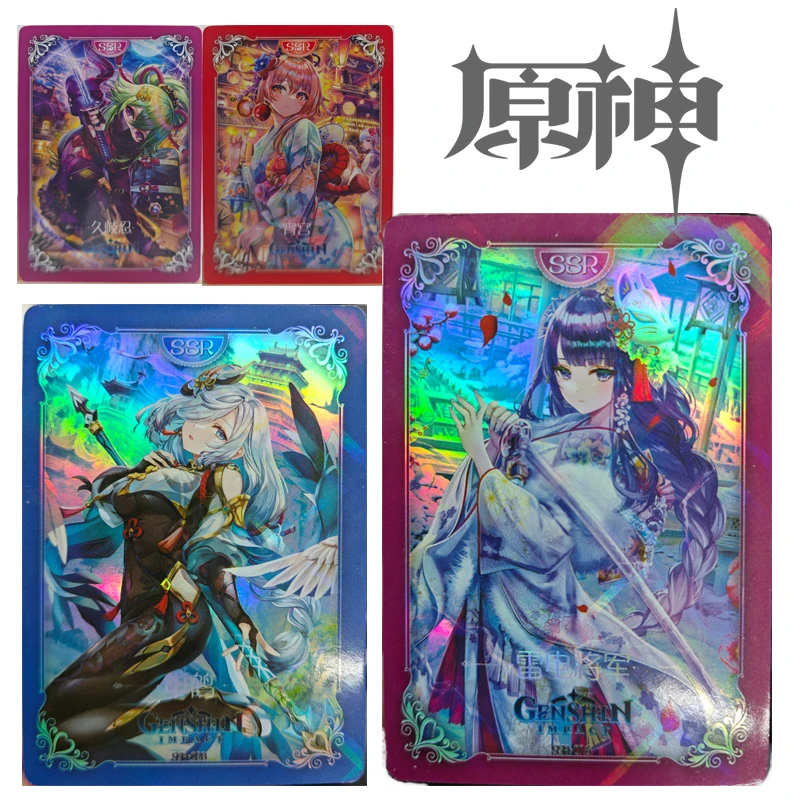 Goddess Story Cards SR SSR Raiden Shogun Shinzuru Sangonomiya Kokomi Funingna: Shinobu Kuki Boys Anime Collectible Cards