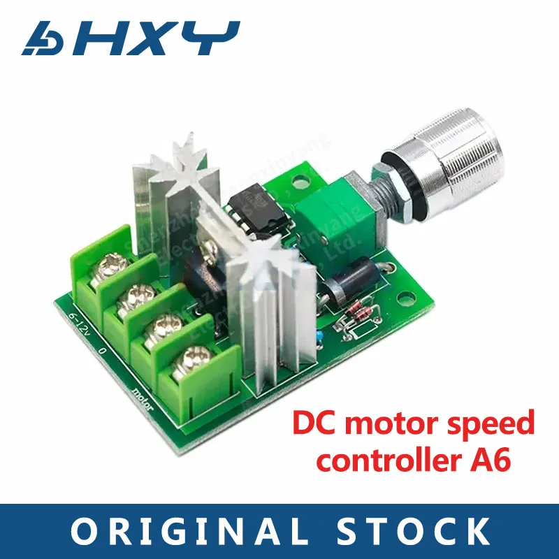XY-1PCS High Power 6A 6V-12V PWM No-Polarity DC Motor Speed Regulator Controller Board Control Switch