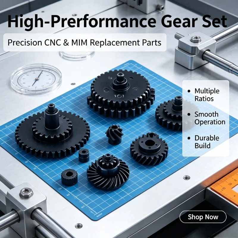 Precision CNC 8-24 Gear Series, Offset-pin Motor Pinion, Bevel Replacement Gears for RC Drive System Repair