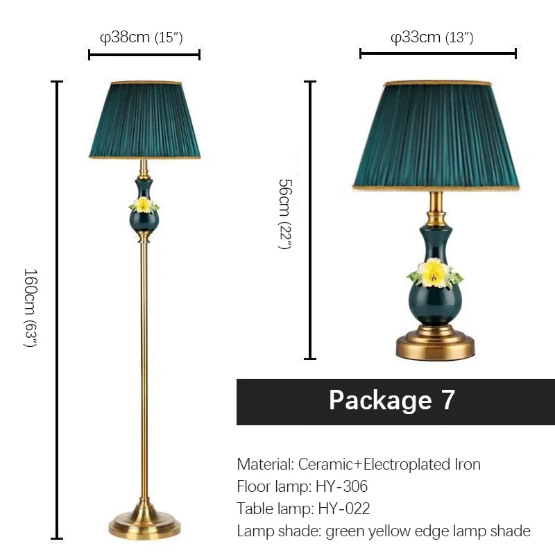PLLY Modern Ceramics Floor Lamps Standing LED Creative American Luxury Fashion Table Light For Home Living Room Bedroom