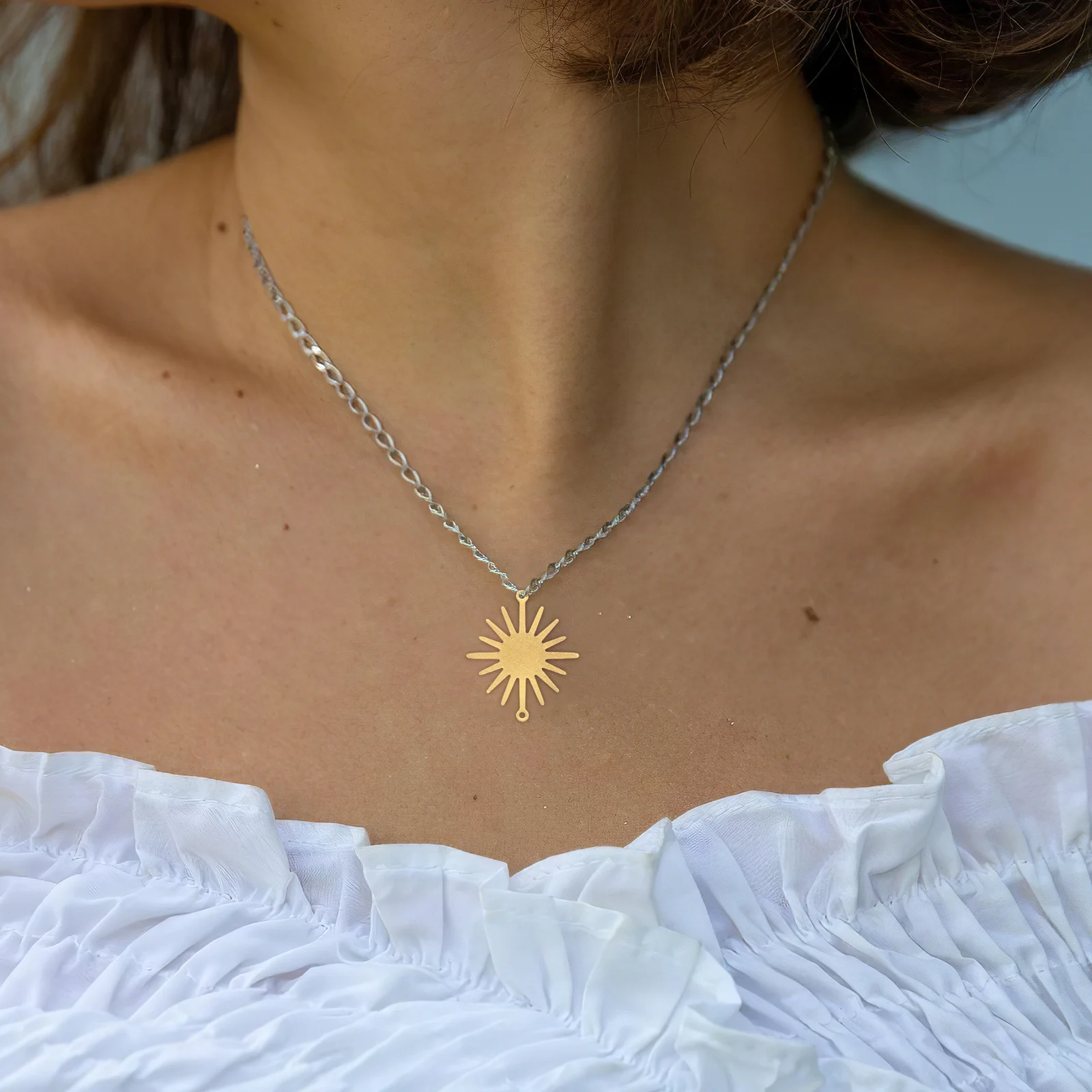 

50Pcs Creative Sunflower Pendant Jewerly Charms Durable Alloy DIY Craft Making Accessories for Necklace Bracelet