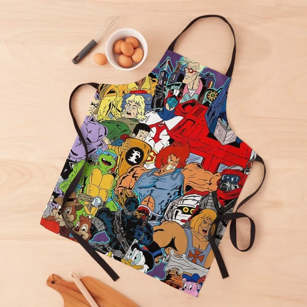 

80s Cartoons were the best! Butvwhich were your Apron Waterproof women Men gift cooks clothes Utensils For Kitchen Apron