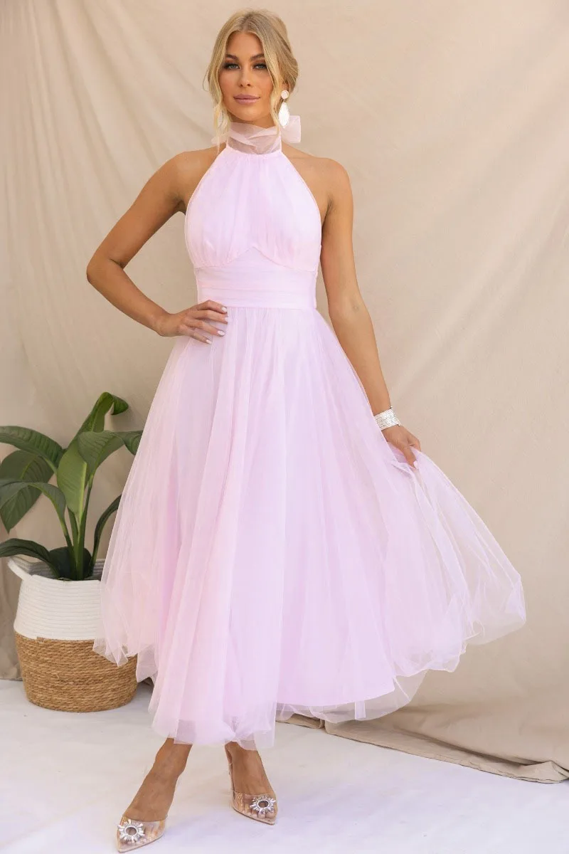 New Halter Pleated Wedding Party Dress/Sister Bridesmaid Dress 1251