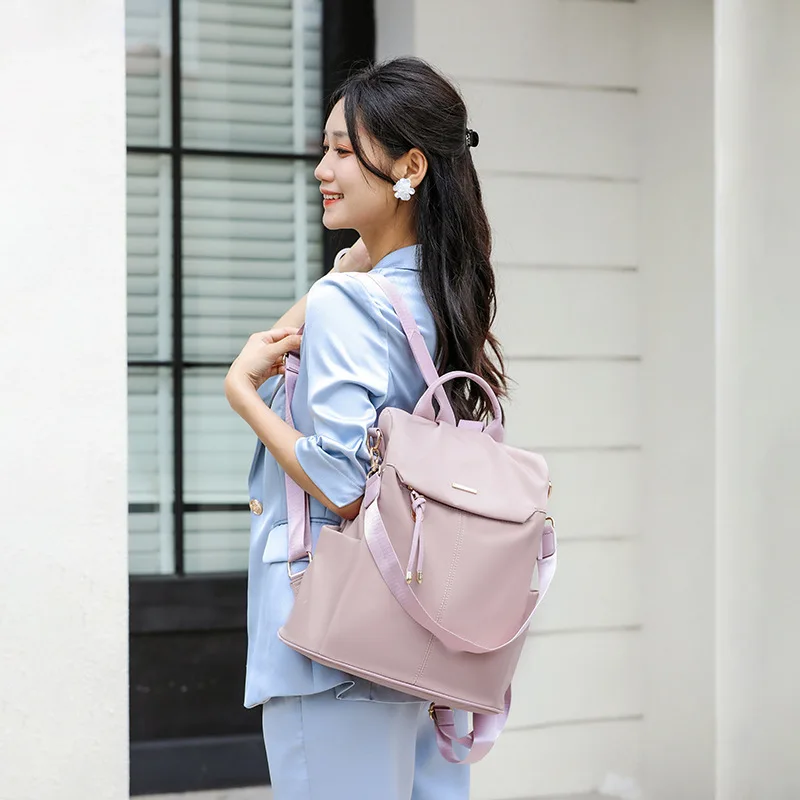 

Backpack Ladies 2025 Spring New Oxford Cloth women Backpack Commuter School Bag Lightweight Travel Bag