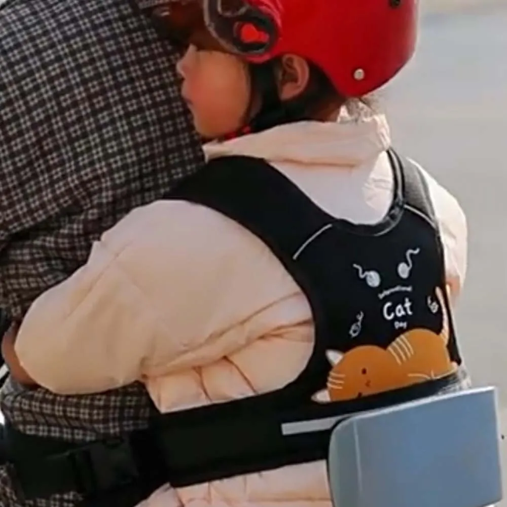 مركب الإسفنج دراجة نارية مقعد سترة حزام أكسفورد القماش قابل للتعديل الاطفال سلامة مقعد تسخير مريحة قوي الصدر حزام الأمان