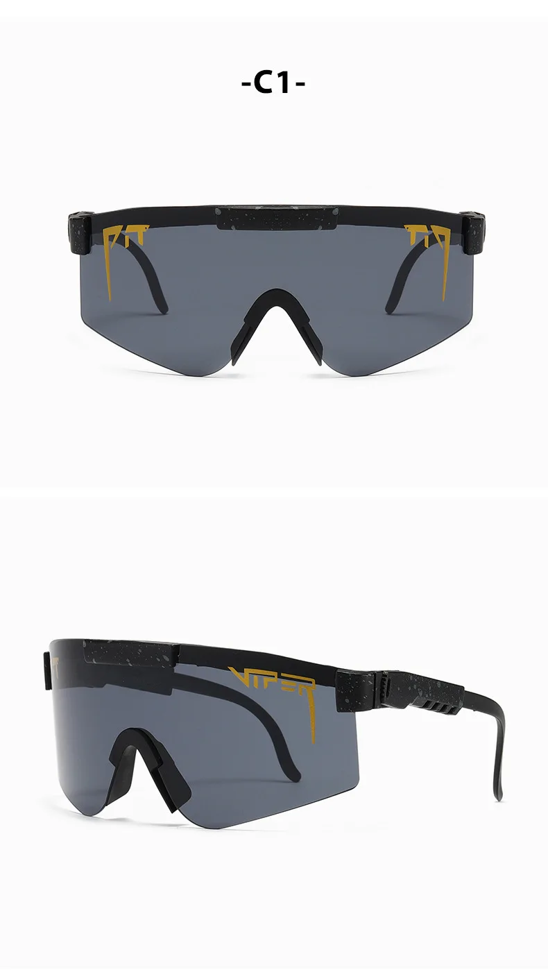 Verstellbare PC-Linsen Quadratische Sonnenbrille für Männer und Frauen, Winddichte Fahrradbrille UV-Schutz Sportsonnenbrille – Detail 10