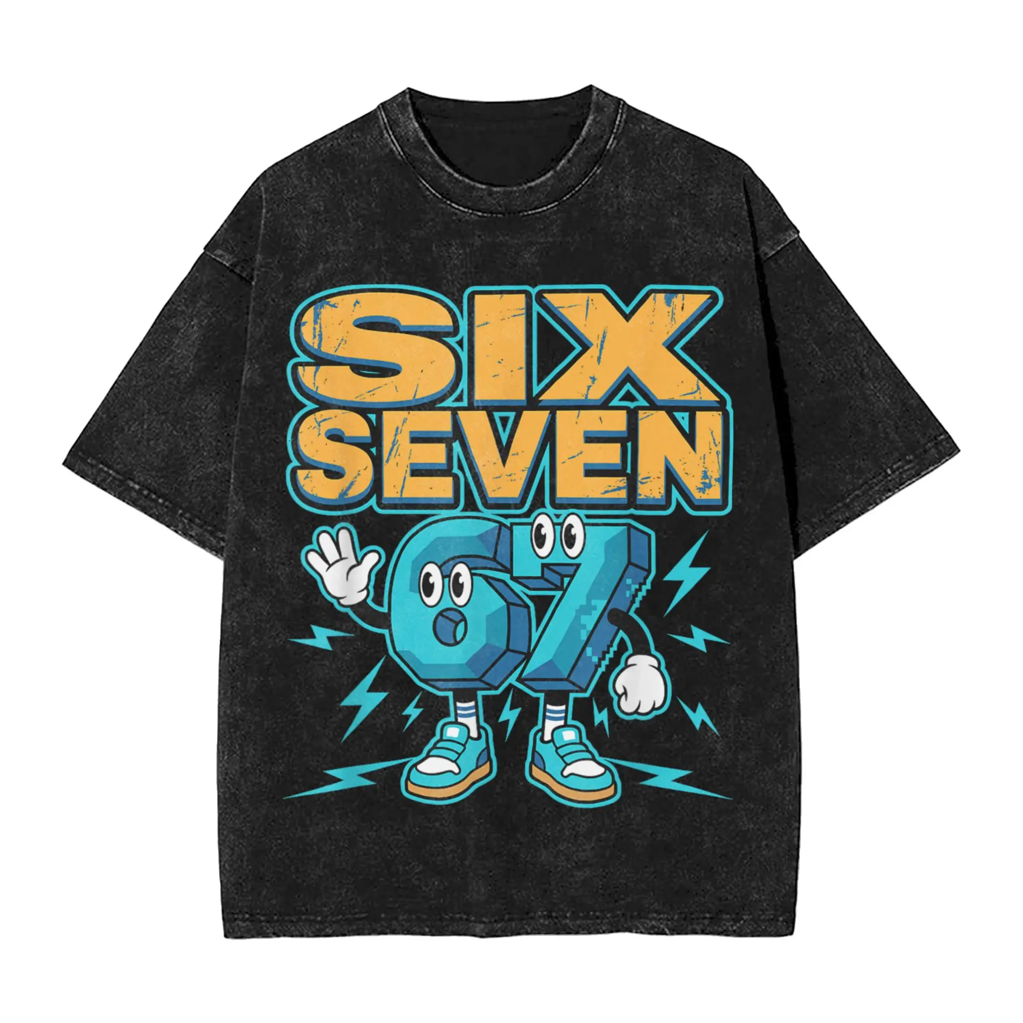 لطيف ميمي 67 ستة سبعة 6-7 الإيطالية Brainrot تي شيرت الصيف الأساسية تي شيرت عادية الترفيه تي شيرت للرجل قصيرة الأكمام تيز #1