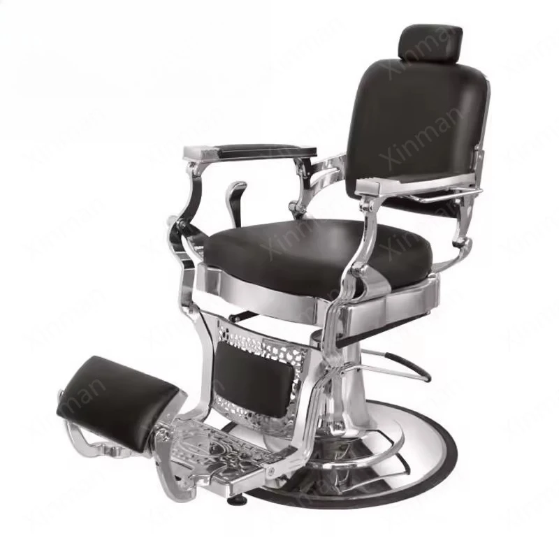 Factory Direct Supply New Design Retro Metal Frame Professional Hair Salon Men's Shaving Chair Hair Salon Haircut Chair