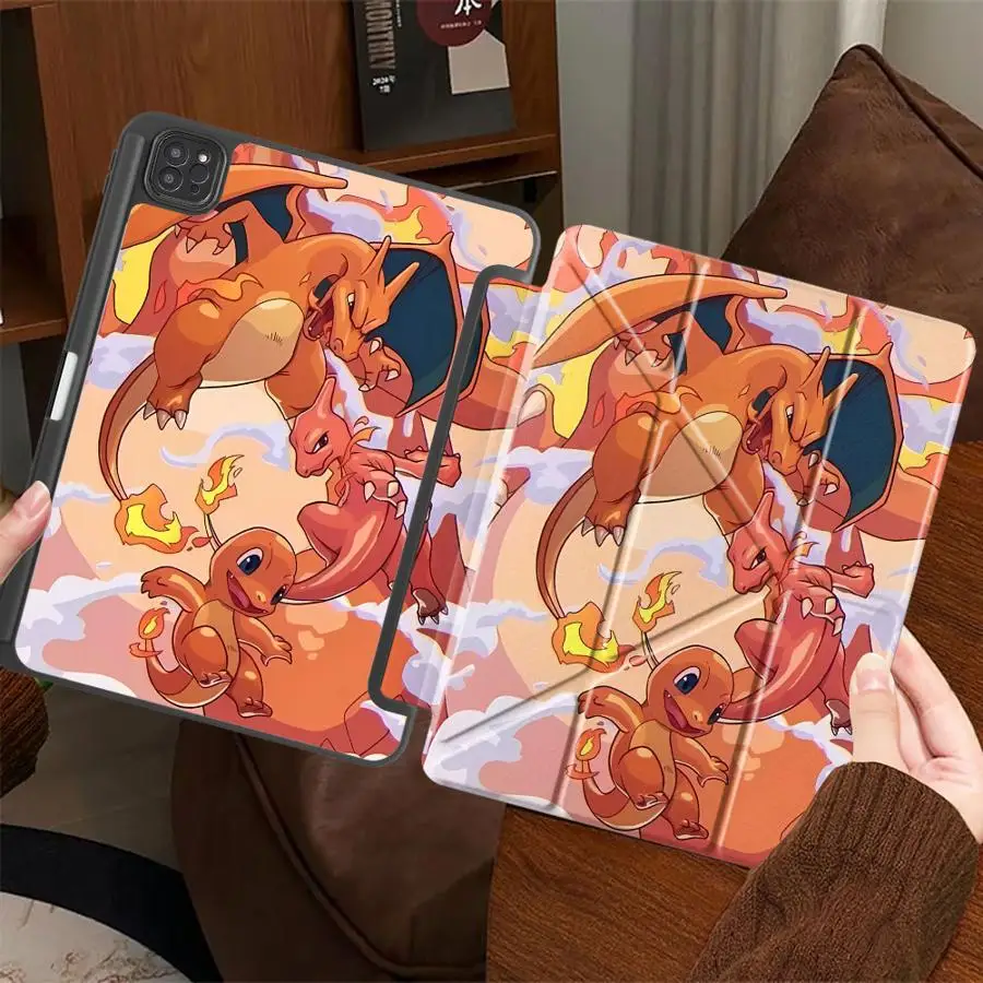 Pokemon Cartoon Charizard Tablet Case For iPad Pro 11th 10th 9th 8th 7th 12.9inch Pro 2025 Air 4 5 M3 M2 1 2 M4 11inch Mini 6 7