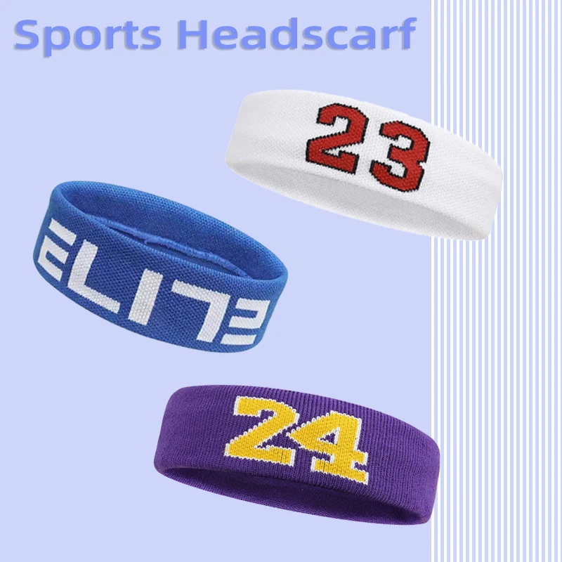 1Pcs Cotton Sports Headband Elastic Antiperspirant Sweatband Protection Basketball Tennis Adult Kids Gym Fitness Sweat Hair Band